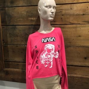 NASA Long Sleeve Crop Tee